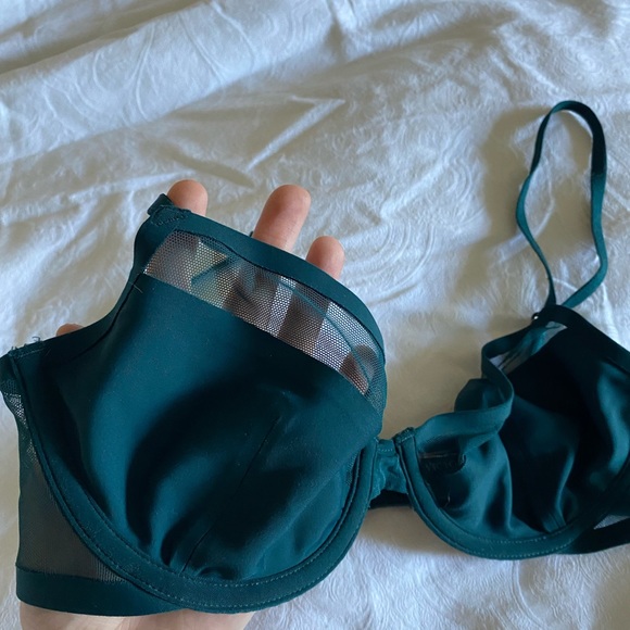 Dark green lightly lined underwire bra - Picture 4 of 4